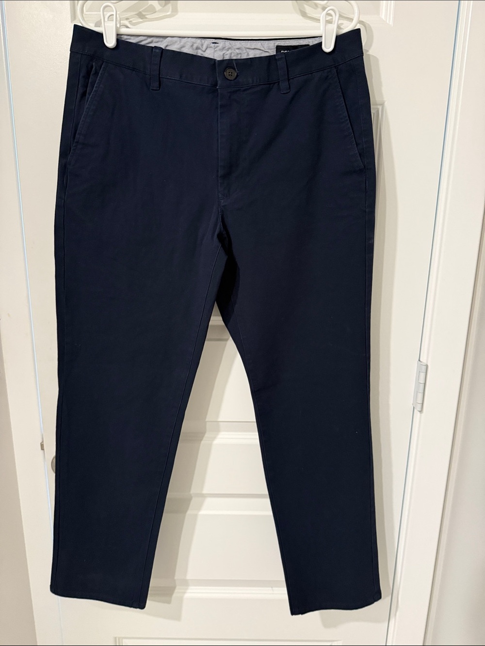 Bonobos Navy Slim Chino Pants 34 30 flat front casual dress pant slacks 34w 30l